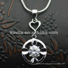 Dubai hottest CZ diamond 925 sterling silver pendants